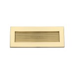 M Marcus Heritage Brass Reeded Letterplate 254 x 101mm